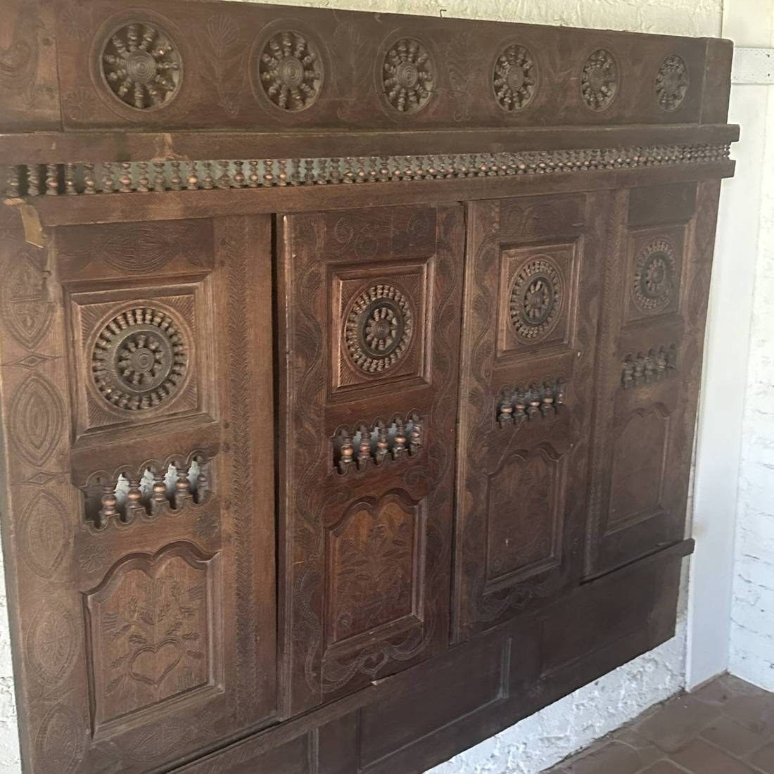 Carved Spanish colonial cabinet placed with a specialist auction house